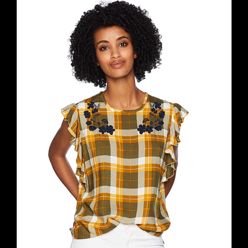 Falling For You Flutter Sleeve Blouse